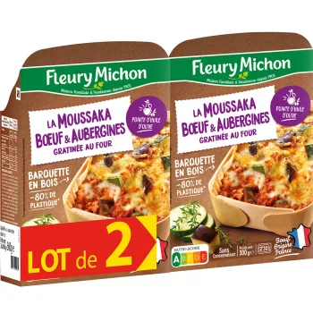 moussaka au b?uf et aubergines 2 x 300 gr