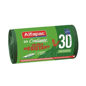 sac poubelle v?g?tal recycl? liens 30l 20pieces