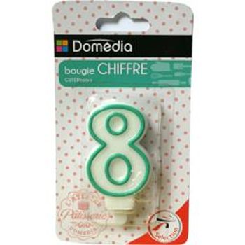 bougie chiffre 8 anniversaire Domedia
