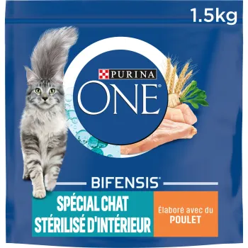 Purina One - croquettes au poulet - chat d'int?rieur
