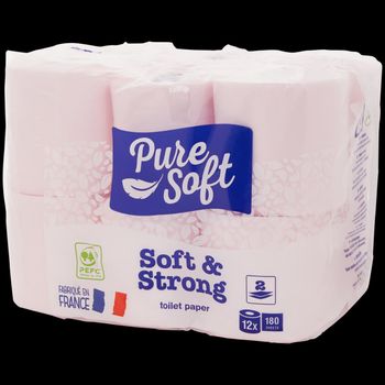 Comparez papier toilette pure soft x 12