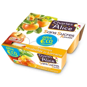 Compotes pommes mirabelles s/s ajout?s