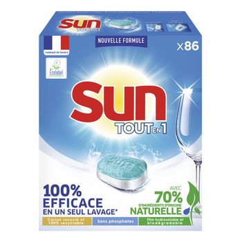sun tout en 1 tablette lave vaisselle