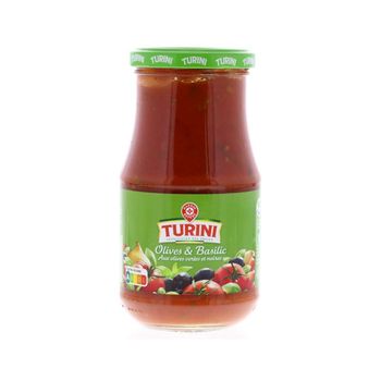 Sauce tomate olive et basilic - Turini - 420g 