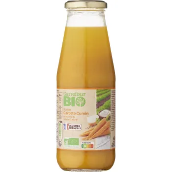 soupe carotte cumin carrefour bio