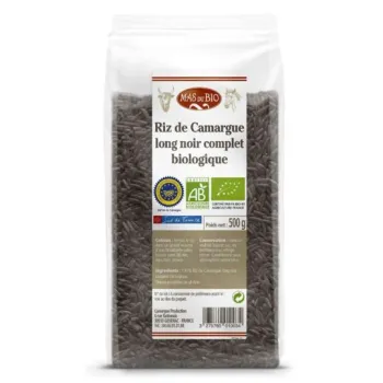 Riz de camargue long noir complet biologique