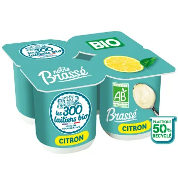 Comparez Yaourt les 300 laitiers bio citron