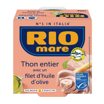 thon entier avec un filet d huile d olive Rio mare 120 g
