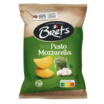 Chips ondul?es saveur Pesto Mozzarella - Brets 