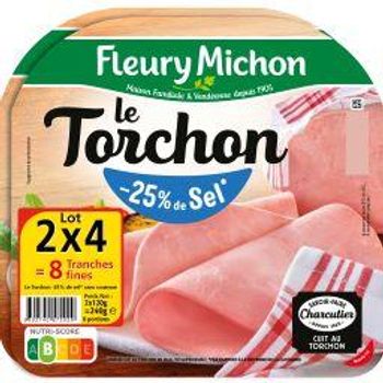 le torchon 2x4T fleurs michon