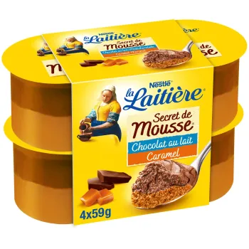 La laiti?re Mousse Chocolat Caramel