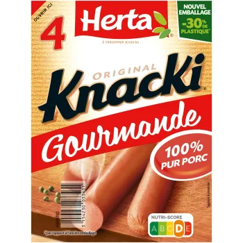 Knacki Gourmande Herta 100% Pur Porc