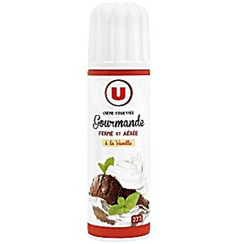 Cr?me sucr?e vanill?e sous pression 27%MG, 250g