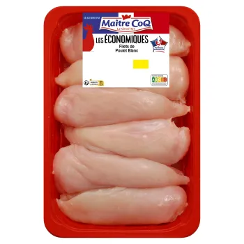 Filets de poulet blanc