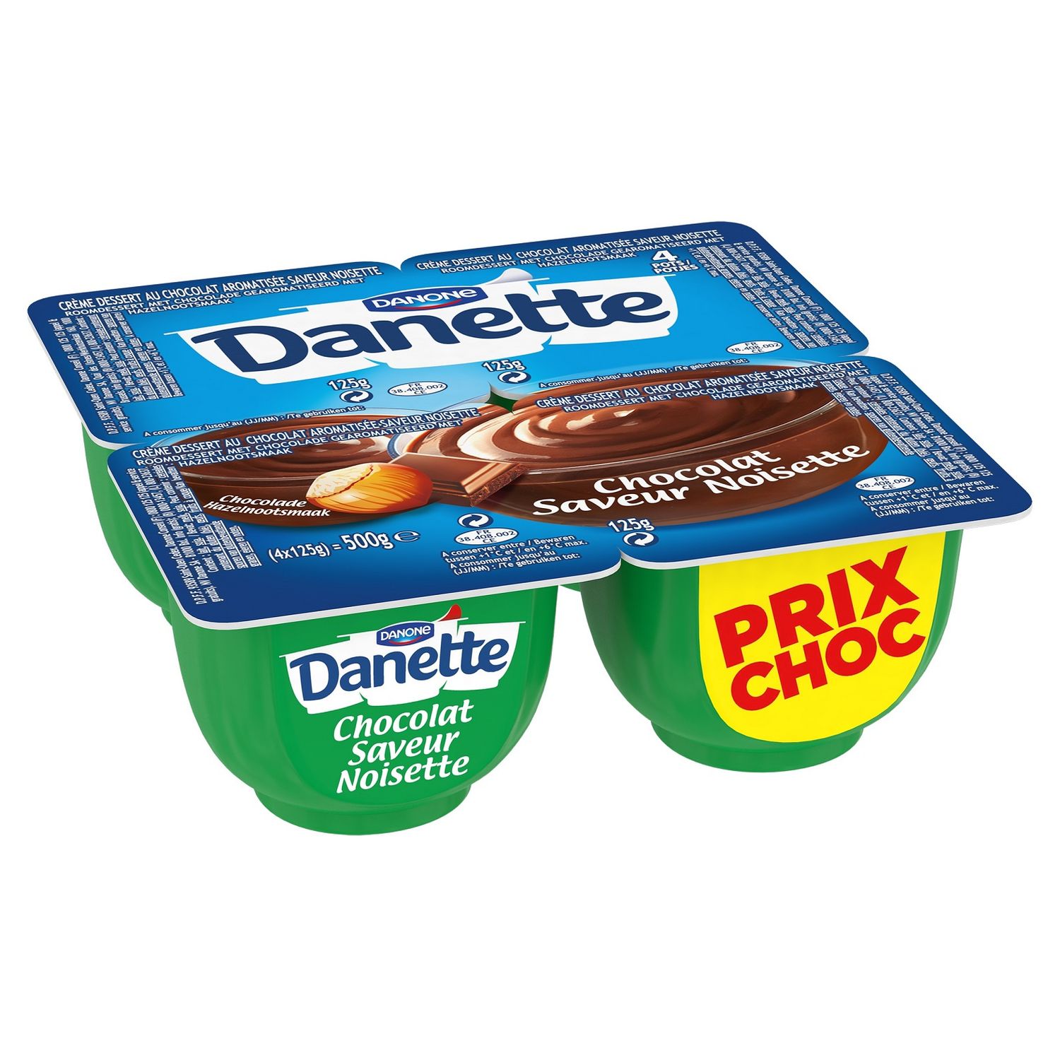 Comparez Danette (Saveur Chocolat-Noisette)