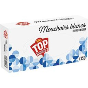 mouchoirs blancs x150 top bufget
