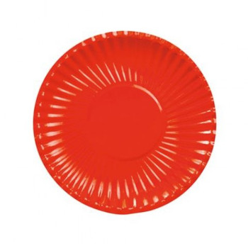 assiette carton rouge